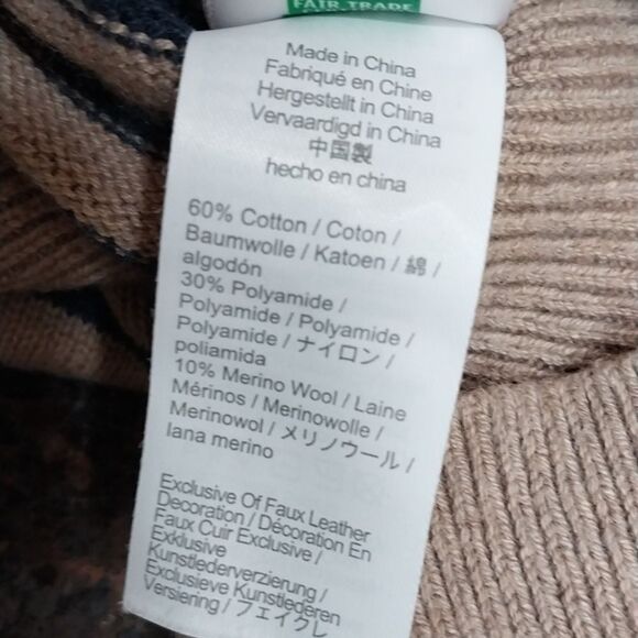 BOYS Crewcuts Tan and Black Striped Crewneck Sweater - Picture 6 of 6